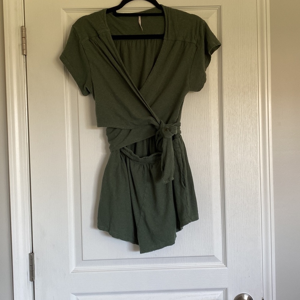 Green Free People Romper